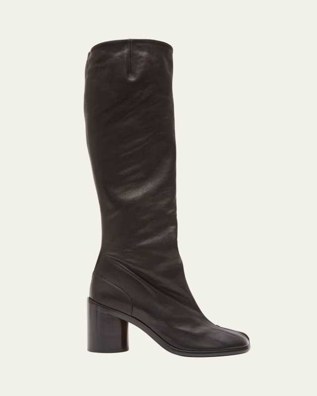 Tabi Leather Knee-High Boots